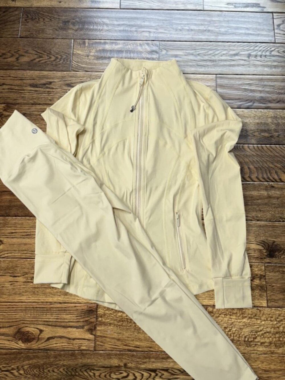 Lululemon Define Jacket and Leggings Set 'Buttercream' Yellow *LIMITED SET*